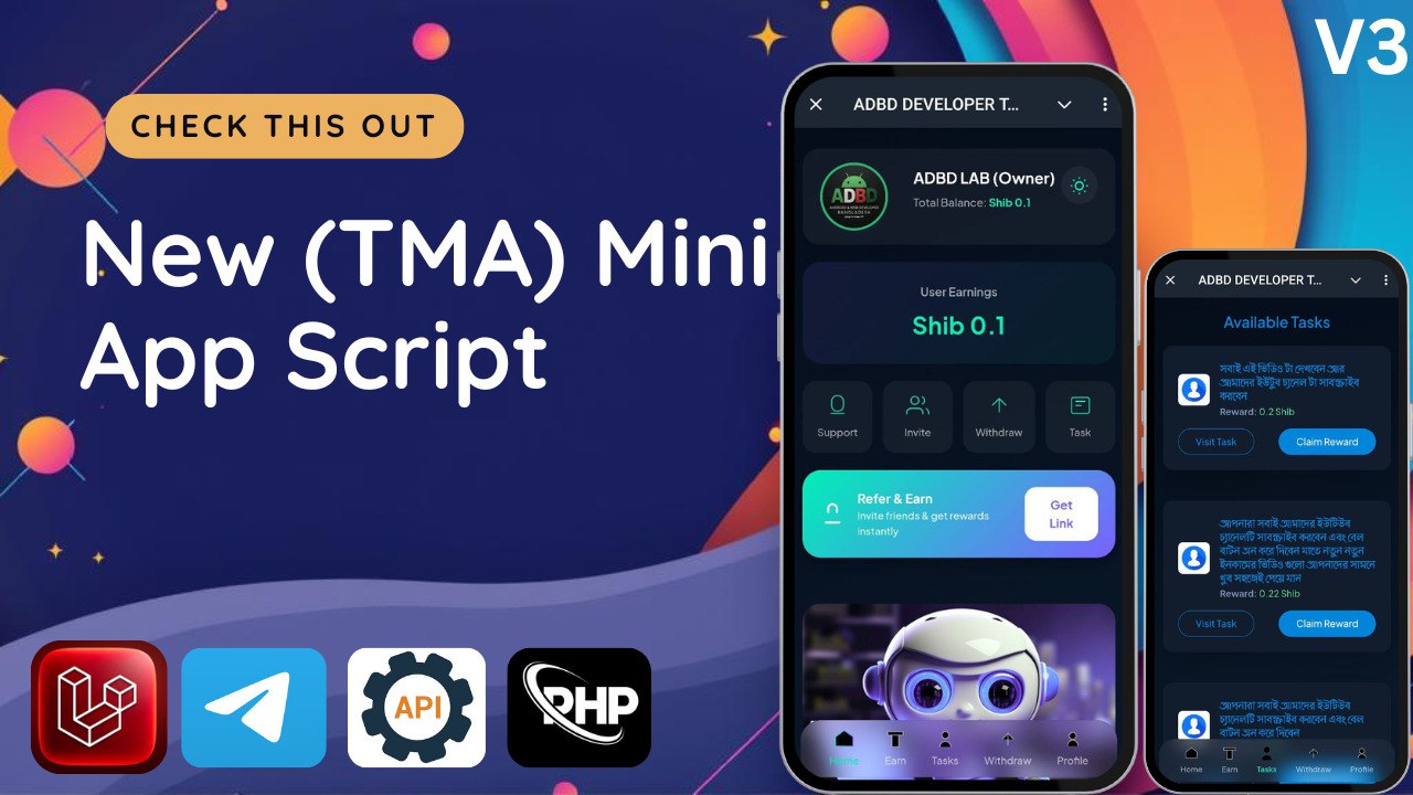 Telegram Mini App (TMA) Laravel-11