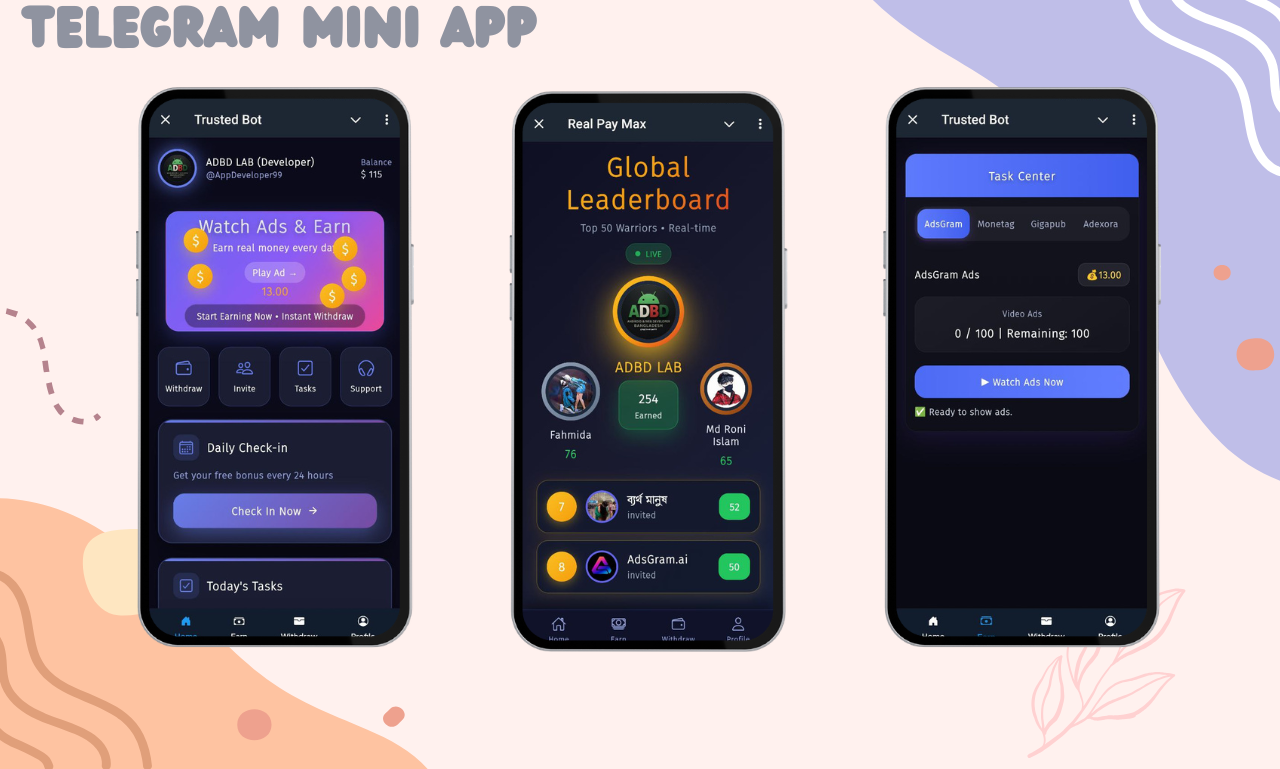 Telegram Mini App G-4 (TMA) Laravel-11