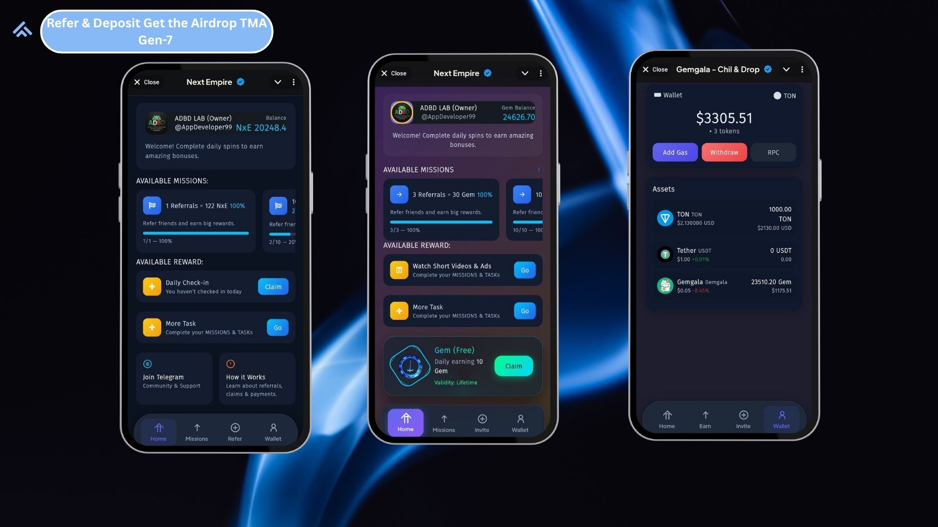 Refer & Deposit Get the Airdrop TMA Gen-8
